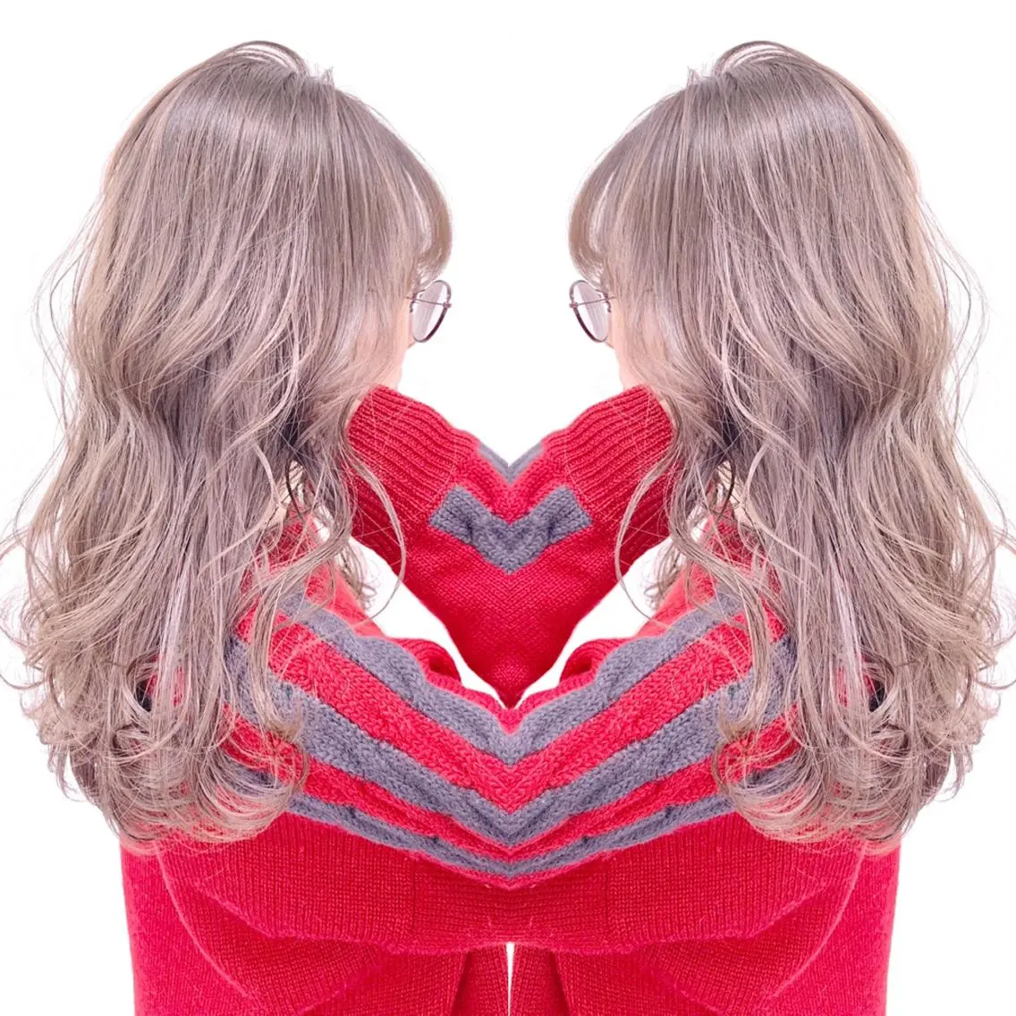 セミロング カラー 柔らかbeige モトキのヘアスタイル
