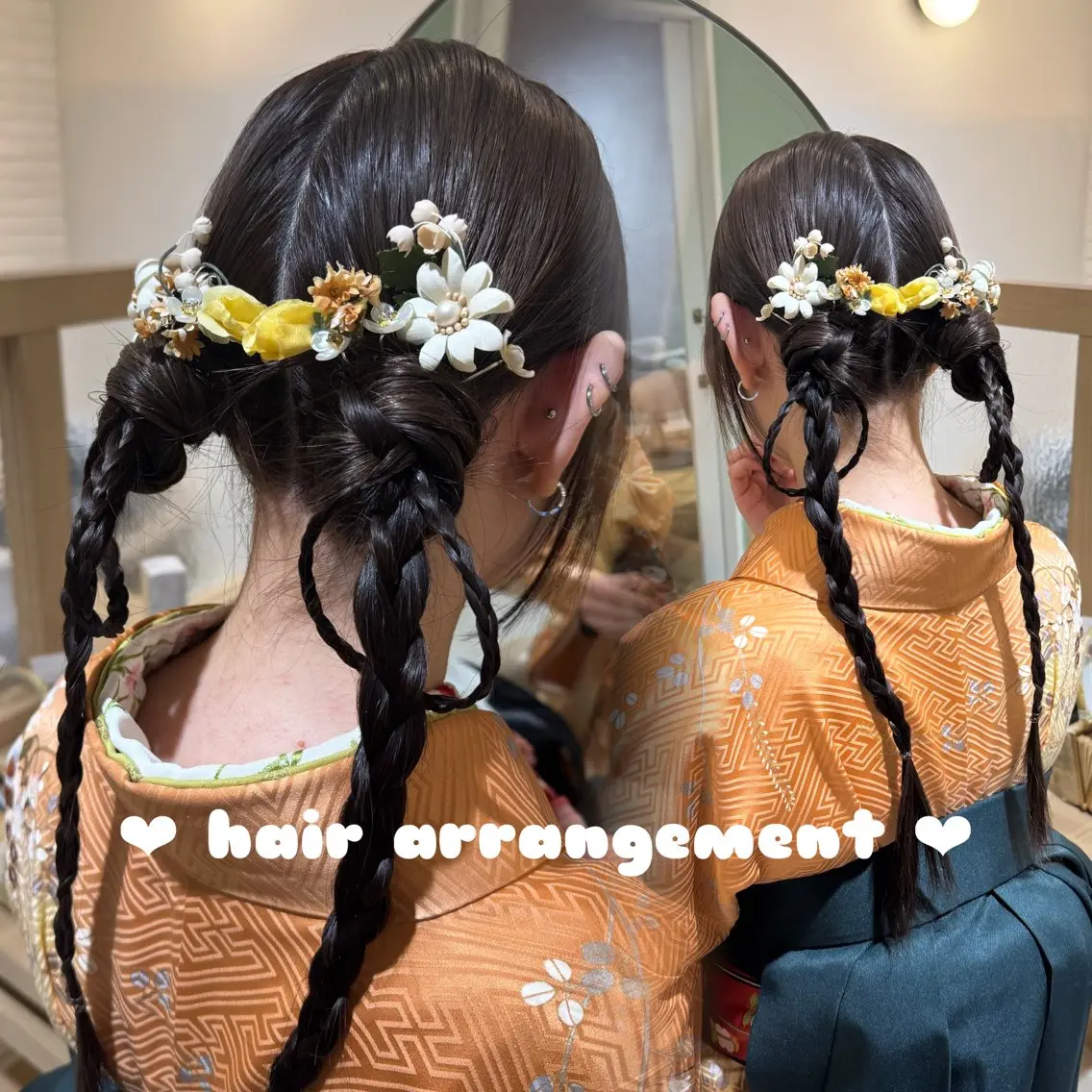カラー ヘアアレンジ 卒業式のヘアスタイル ヘアセット 🫧🧸カラーヘアメ 🫧MIO🧸🫧のヘアスタイル