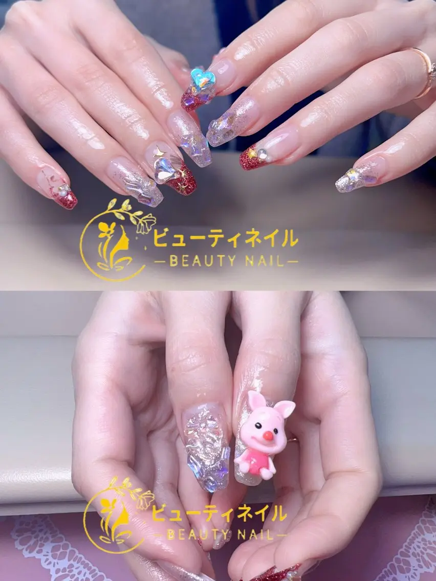 ネイル 長さ出し ジェルネイル Moonstone Salonのネイルデザイン