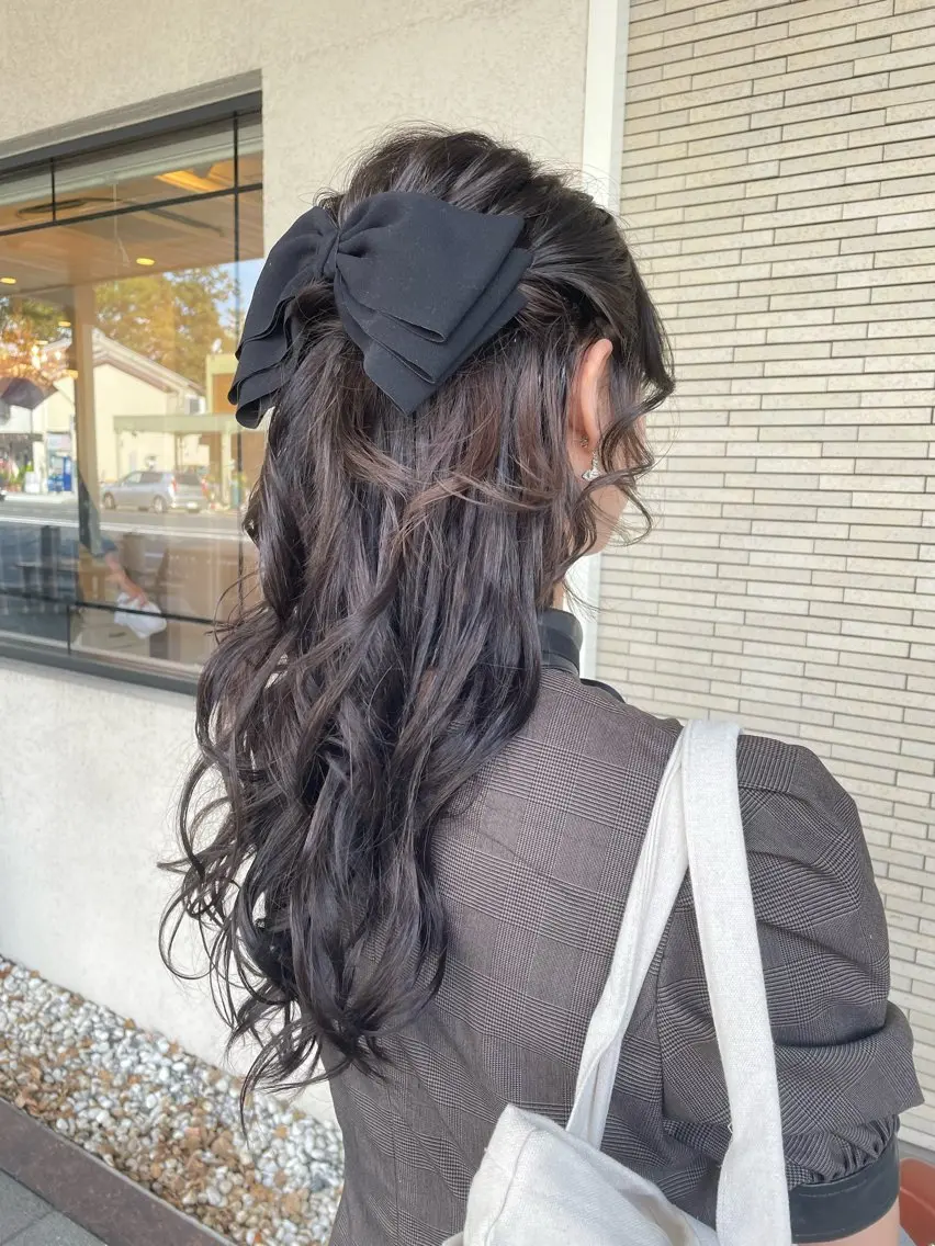 ヘアアレンジ ハーフアップ Suzuki Bearのヘアスタイル