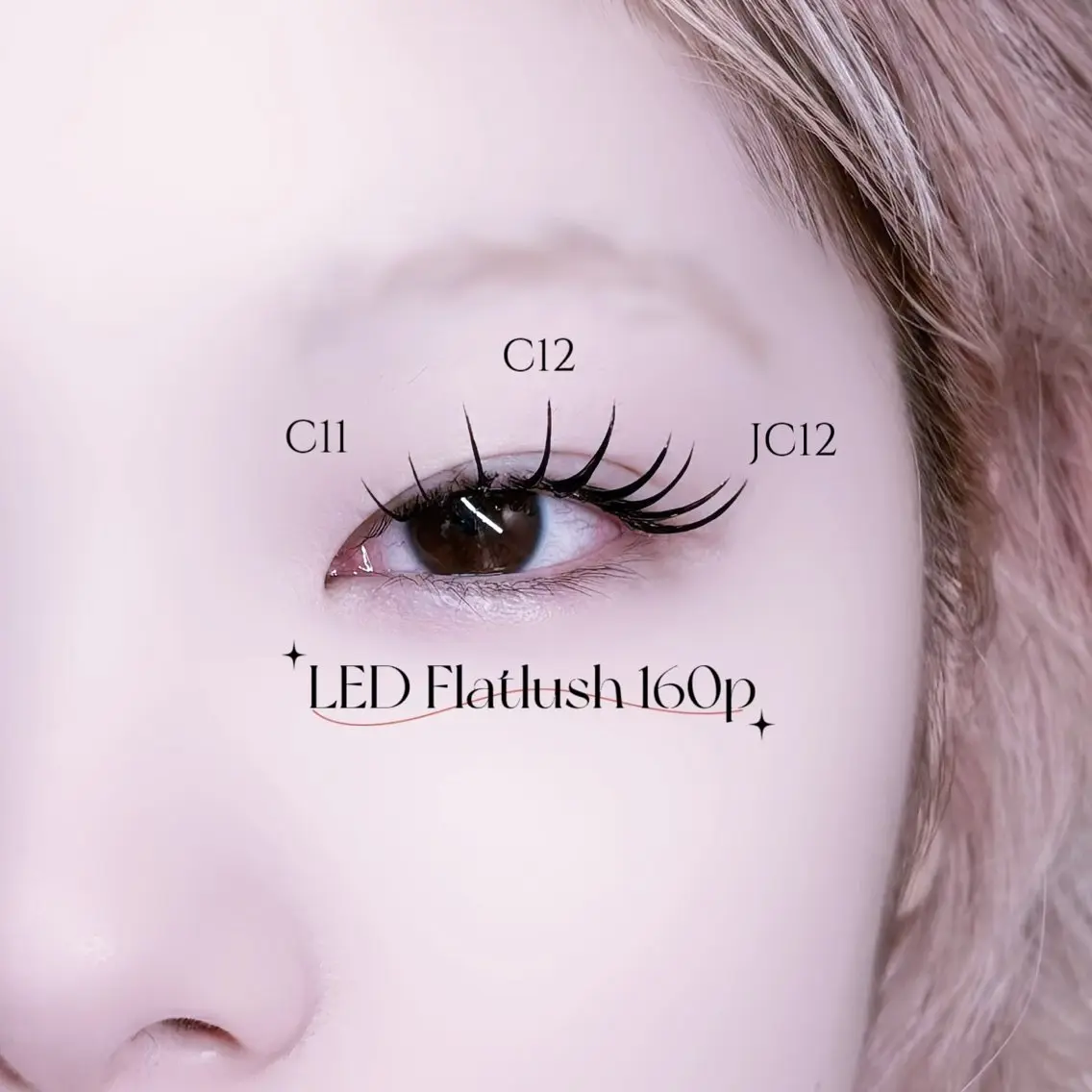 マツエク・マツパ 束感まつ毛 フラットラッシュ マツエク 🎀束感エクステ 🩰Izumi👀のマツエク・マツパデザイン