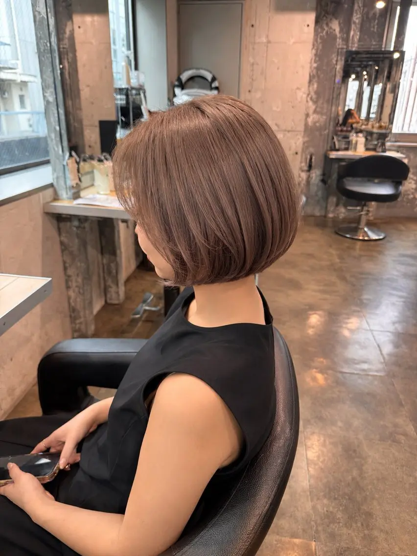 ショート カット ヘアカラー トリートメント ヘッドスパ ヘアセット 🩵必ず可愛く ボブ／ショート🩵のヘアスタイル