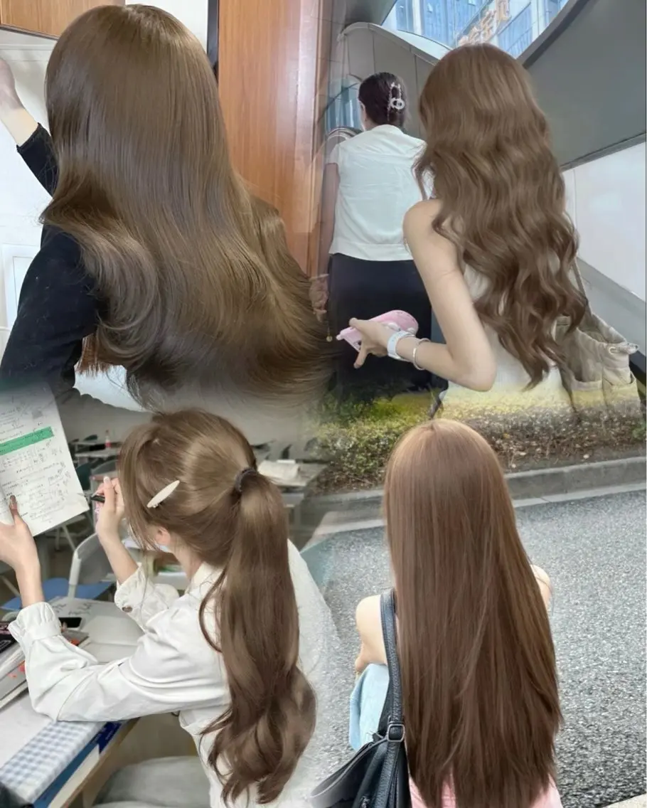 カラー ヘアカラー トリートメント ヘッドスパ ヘアセット 🥯縮毛/レイヤー/ ベージュヘア🥯のヘアスタイル