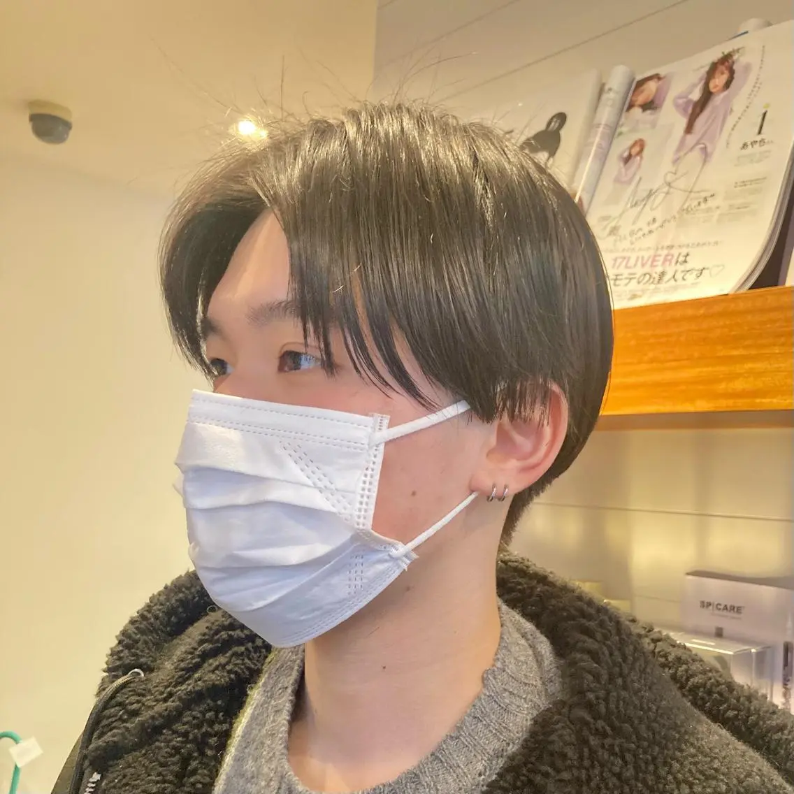 カラー メンズ センターパート マッシュ カット ヘアカラー トリートメント カットが上手い 💇♂🌸サク🌸のヘアスタイル