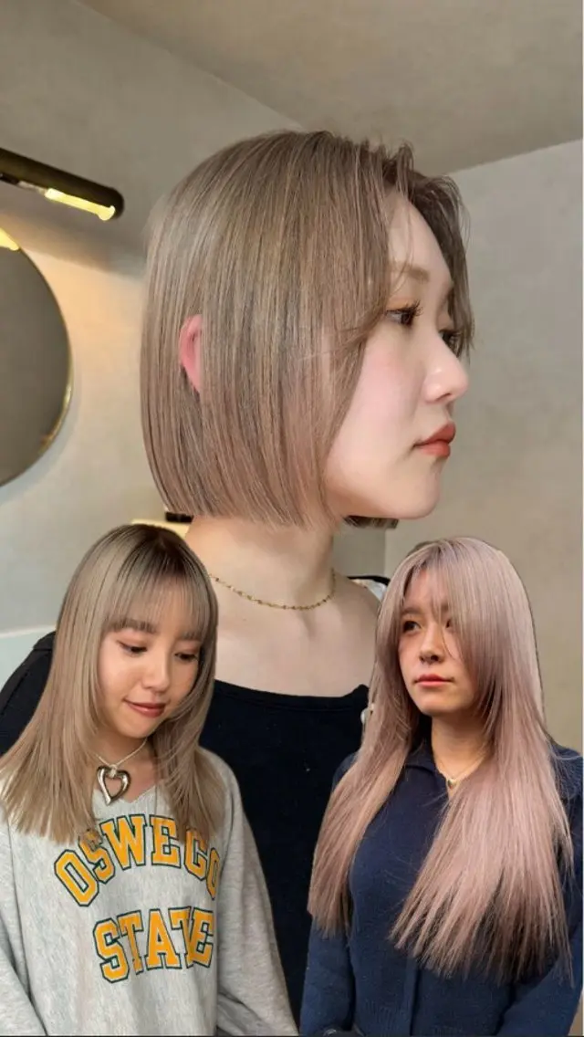 カラー ベージュカラー ブリーチ sora | 色落ち まで可愛いカラーのヘアスタイル