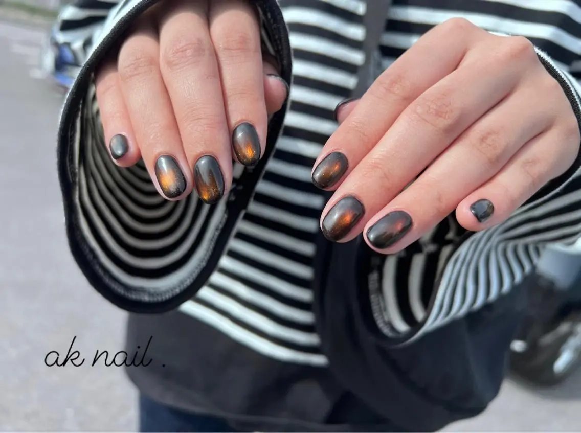 ショート ネイル ビー玉ネイル ak nail .のネイルデザイン