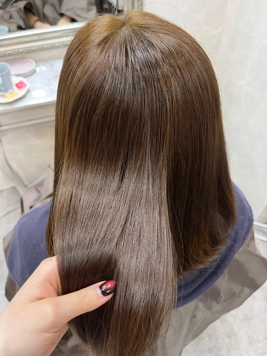 【ミディアム限定】🦋髪質改善🦋縮毛矯正ハホニコトリートメント💇‍♀️4000円※口コミ必須の写真