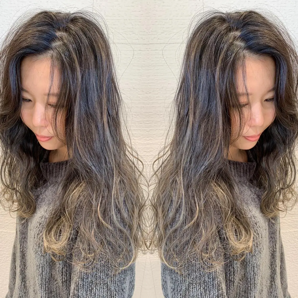 ロング カラー ヘアアレンジ グラデーションカラー ハイライトカラー ハイライト 白髪ぼかしハイライト 茗荷谷駅徒歩2分のヘアスタイル