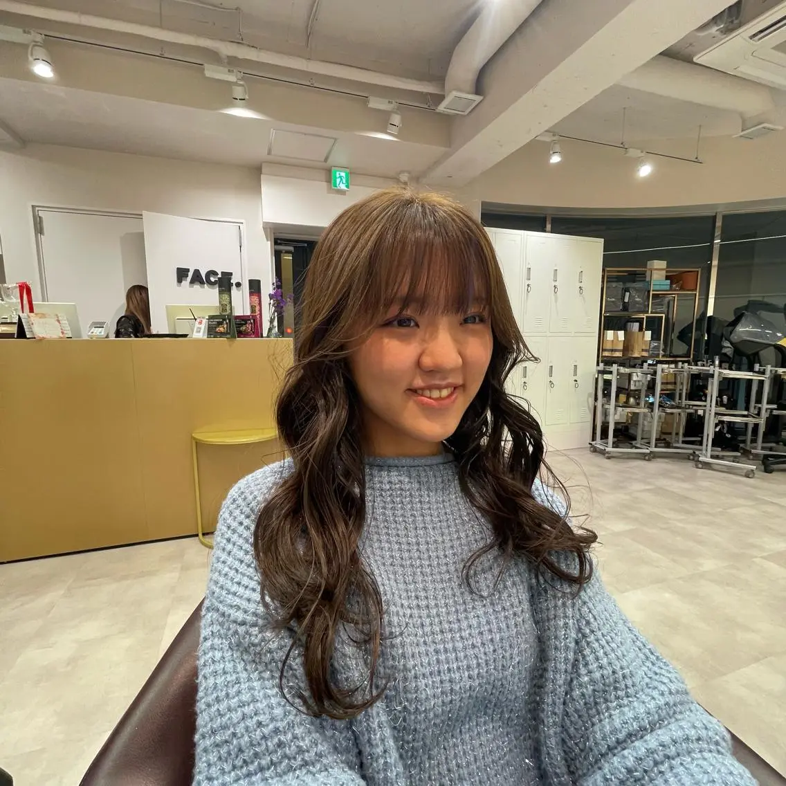ミディアム カラー カット ヘアカラー 松永 梨央のヘアスタイル