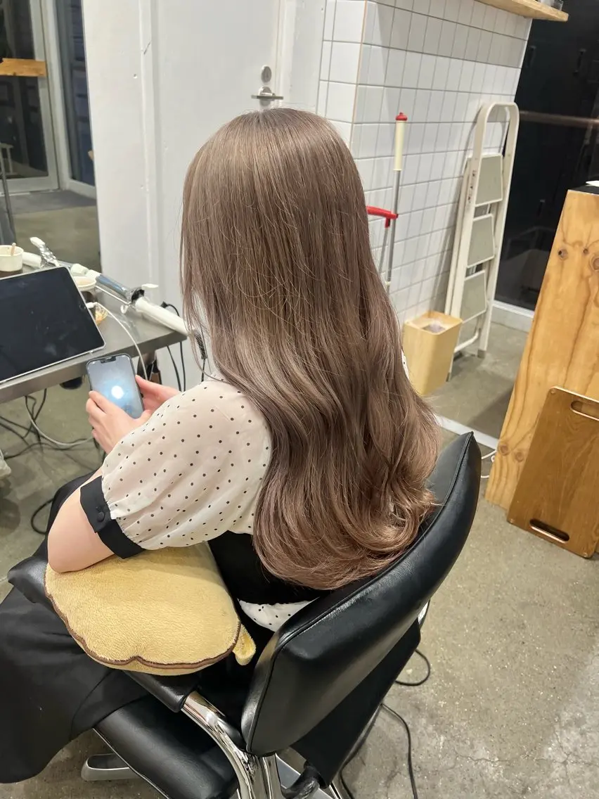 ロング カラー ブリーチ ケアブリーチ ハイトーンカラー 髪質改善 トリートメント ヘアカラー トリートメント ヘッドスパ ✨髪質改善矯正× ブリーチ✨YU-KIのヘアスタイル