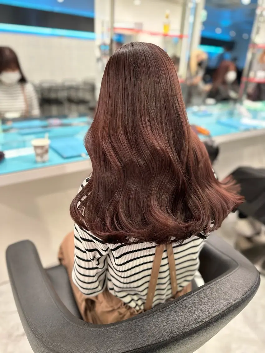 セミロング カラー ブリーチ ブリーチなしカラー ピンクカラー ♡ダブルカラー特化♡ miyuのヘアスタイル