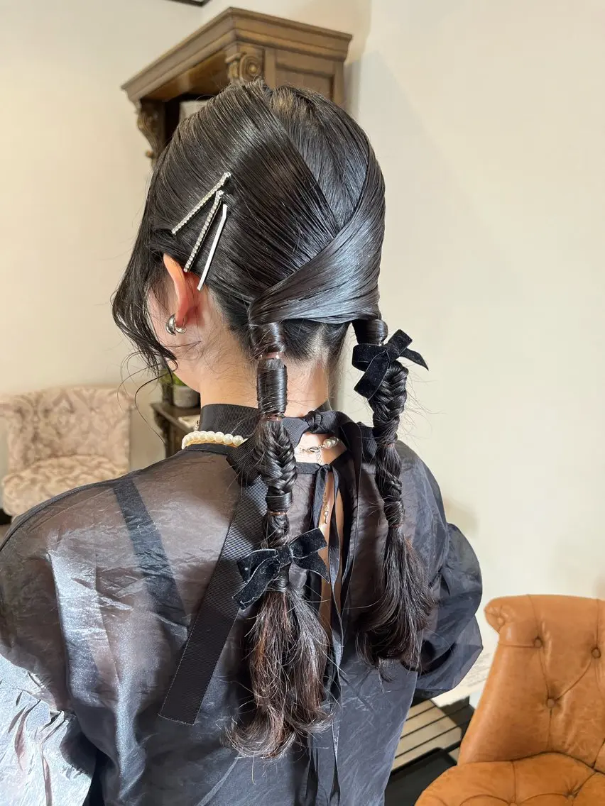 ロング ツヤ感カラー 🩵かりんのヘアスタイル