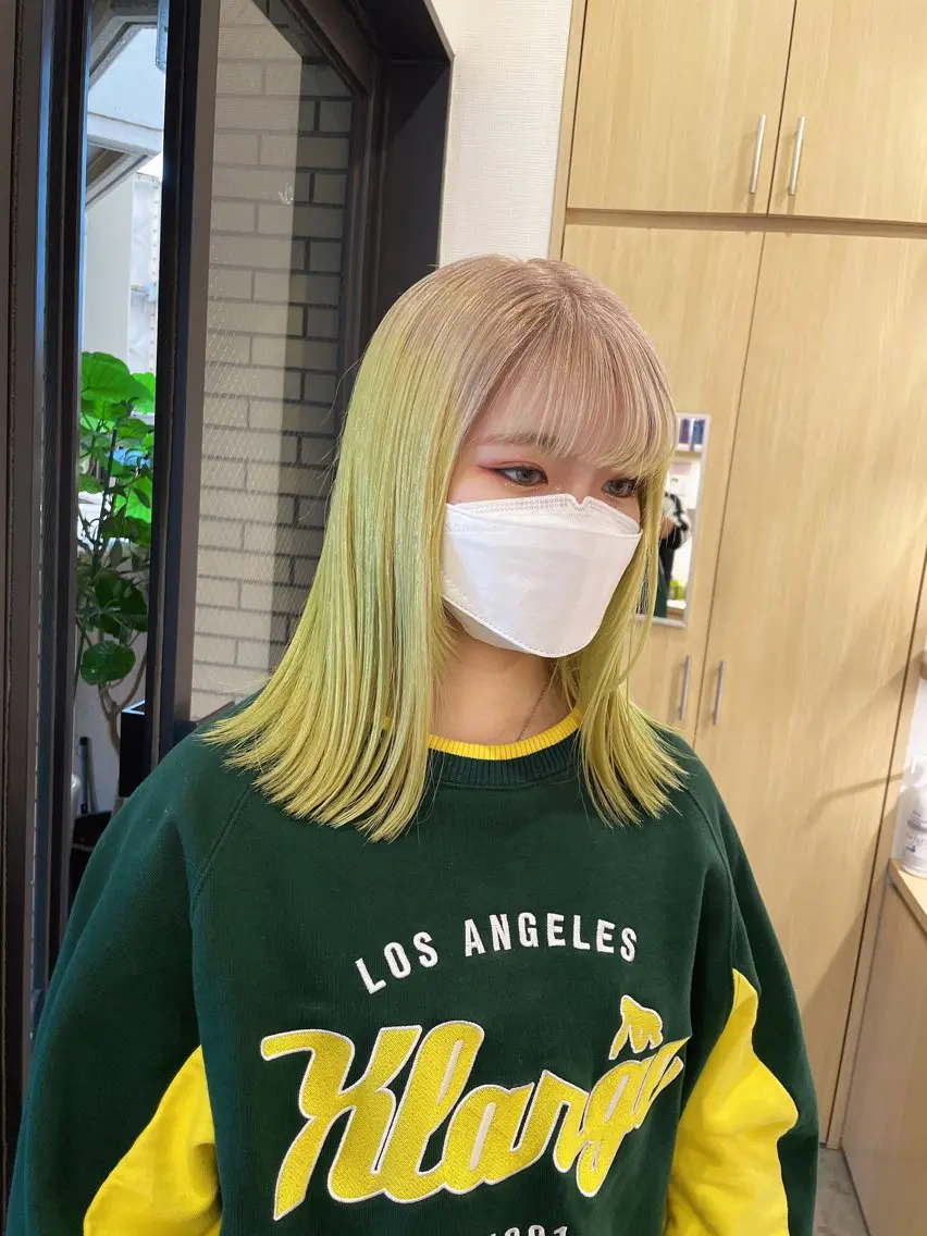 セミロング カラー ヘアカラー トリートメント 城　健太郎 💎ハイトーンのヘアスタイル