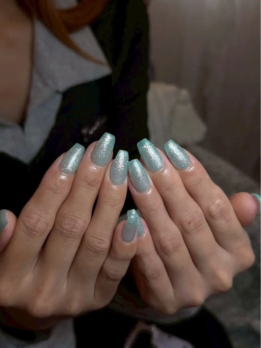 カラー ブルーカラー ハンドネイル amu.nail Tokoのネイルデザイン