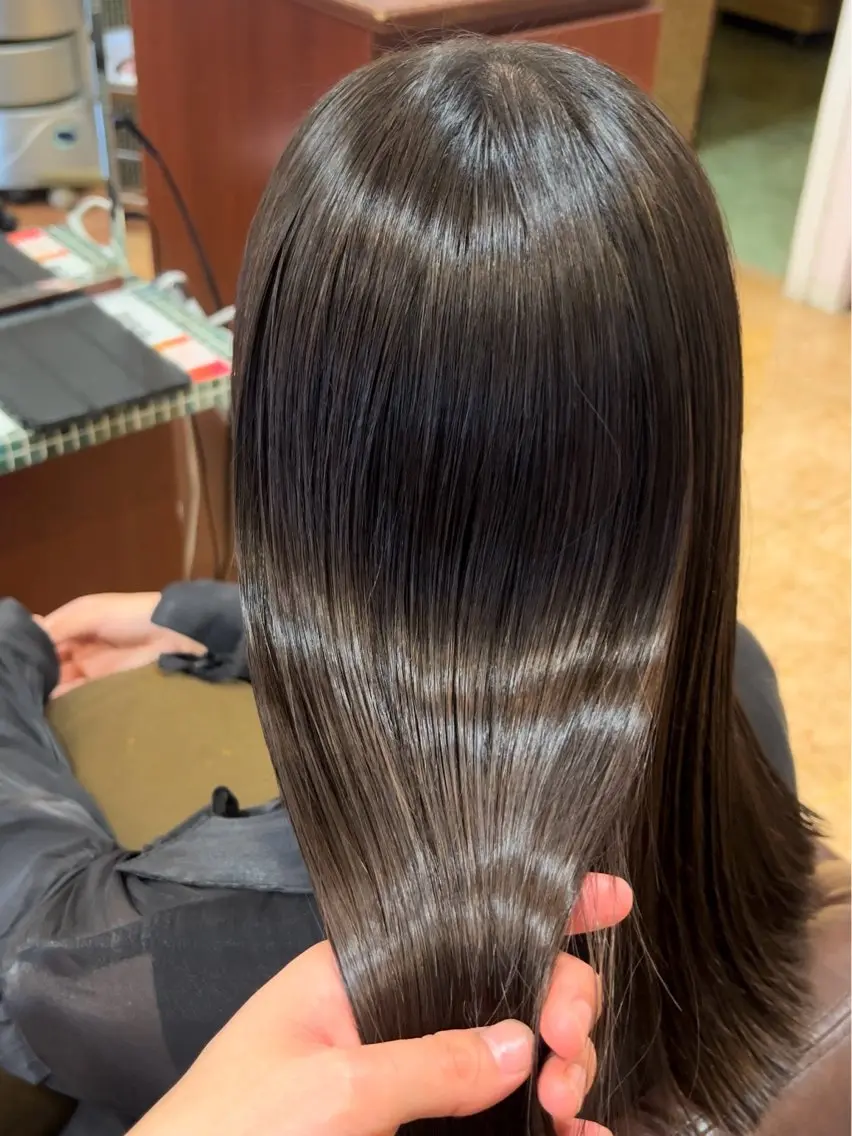 ロング 髪質改善 縮毛矯正 BRANCHÈ海 /髪質改善/透明感のヘアスタイル