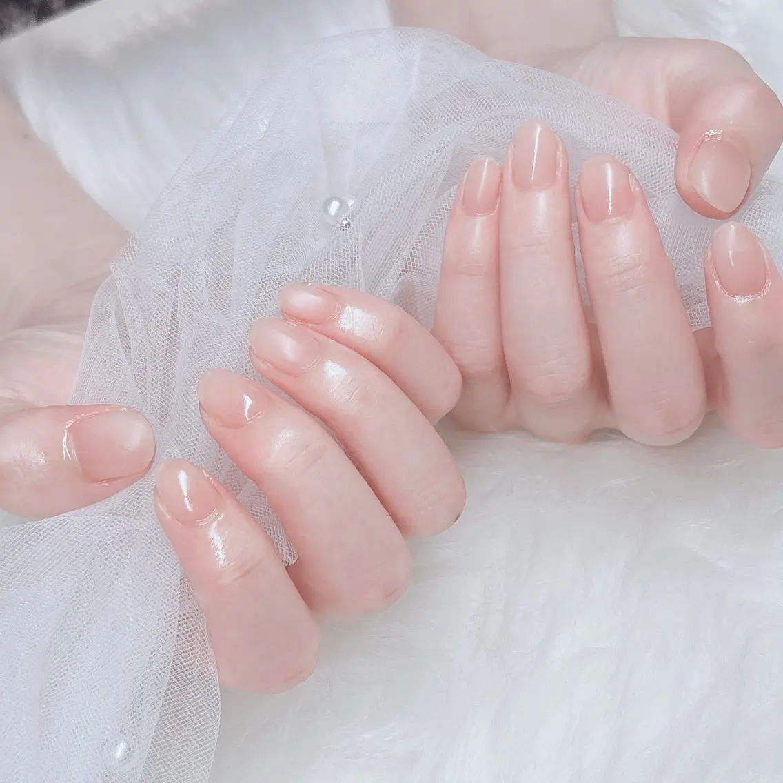 【うるツヤ透明感✨】派手にできない方に◎ナチュラルきれい見えクリアネイル💅の写真
