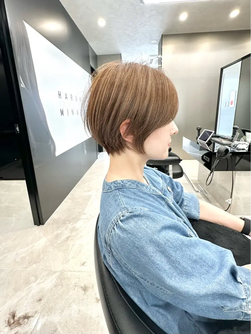 ショート ショートヘア ✨【髪質改善/縮毛 矯正】✨ゆうほのヘアスタイル