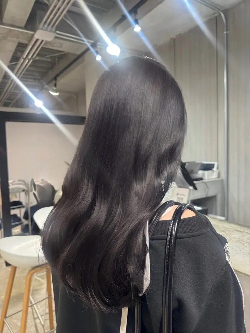 ロング カラー 黒髪 ラベンダーカラー ヘアカラー dicency/ 小倉/原野葵のヘアスタイル