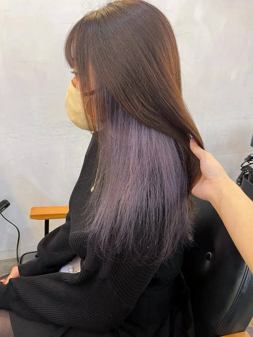 ロング カラー ブリーチ カット ヘアカラー トリートメント 🌛ダブルカラー 🌜SAYAKAのヘアスタイル