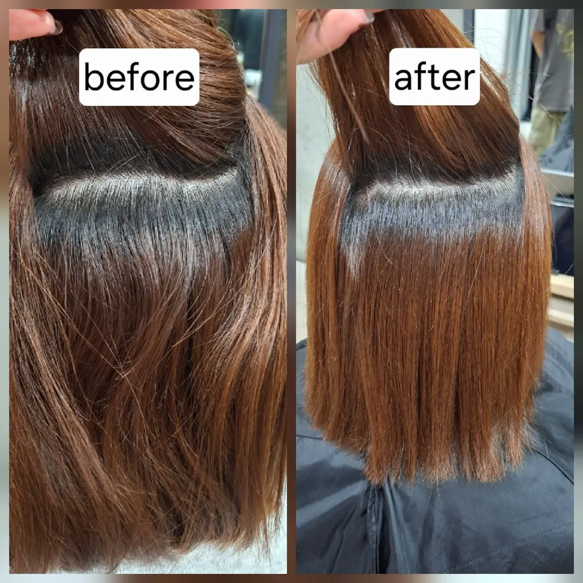 ミディアム ボブ 縮毛矯正 今岸 寛子のヘアスタイル