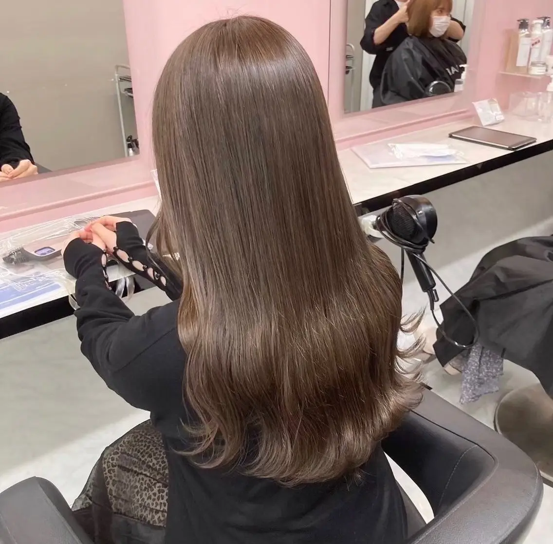 ロング 韓国× ベージュ特化🤎のヘアスタイル