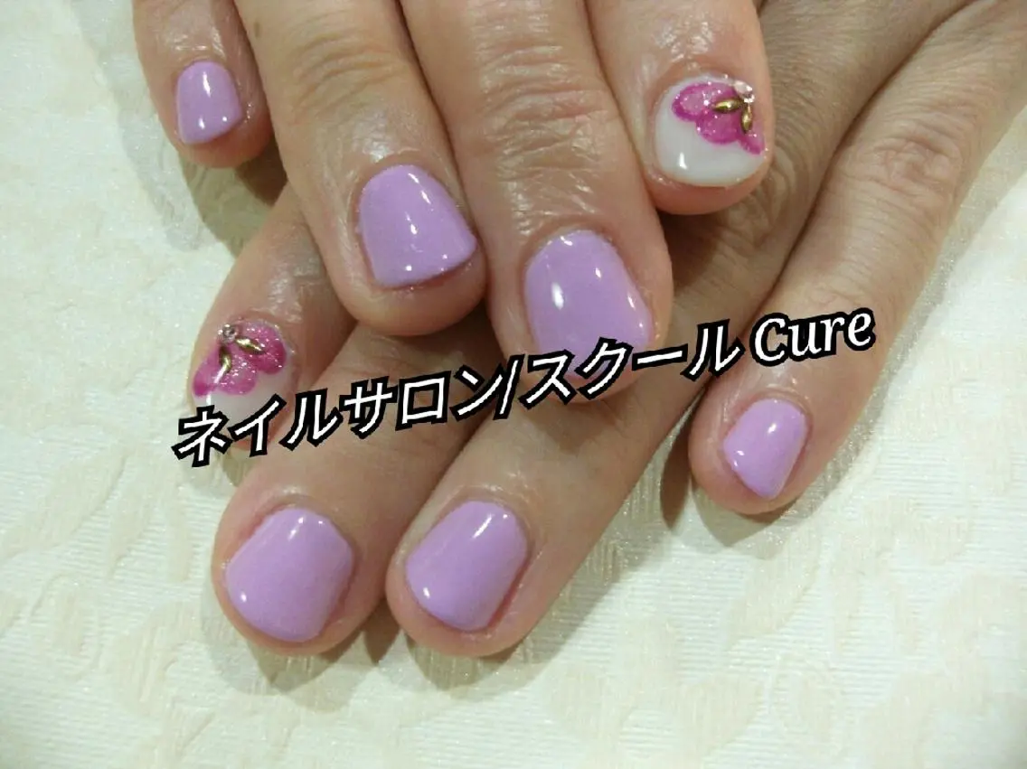 ショート ネイル ハンドネイル ネイルサロン Cureのネイルデザイン