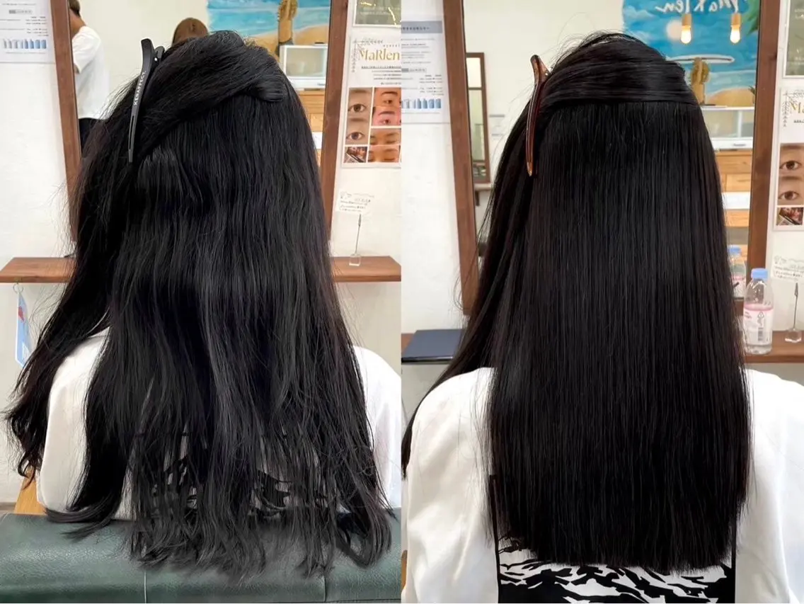 ロング 縮毛矯正 白澤 彩恵のヘアスタイル