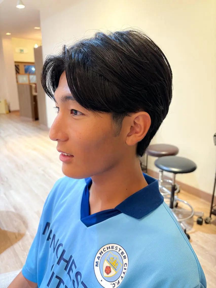 メンズ センターパート 石平 暖のヘアスタイル