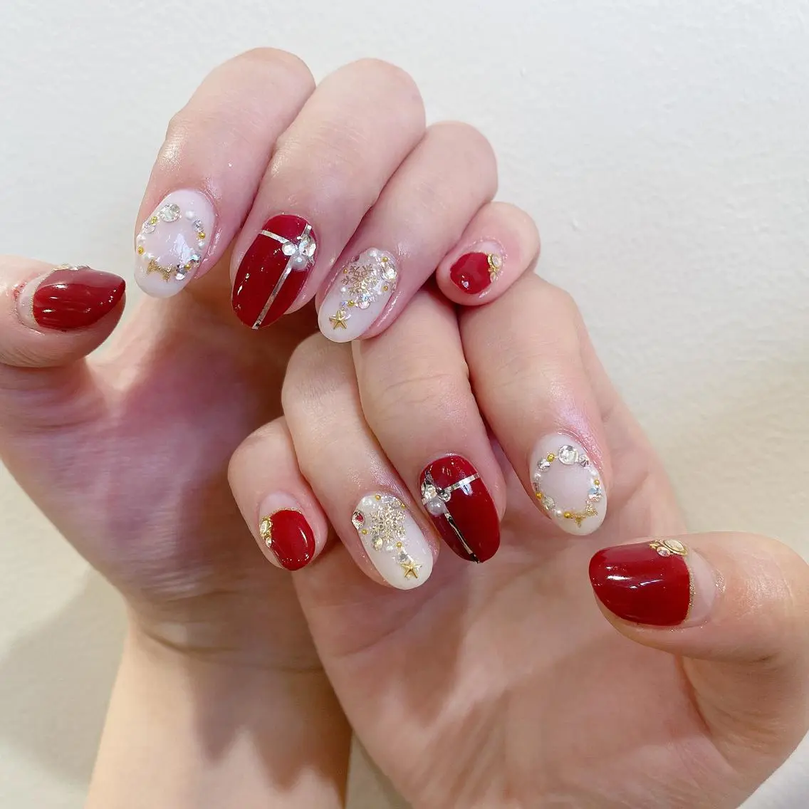 ネイル 冬ネイル クリスマス ハンドネイル nail salon REMのネイルデザイン