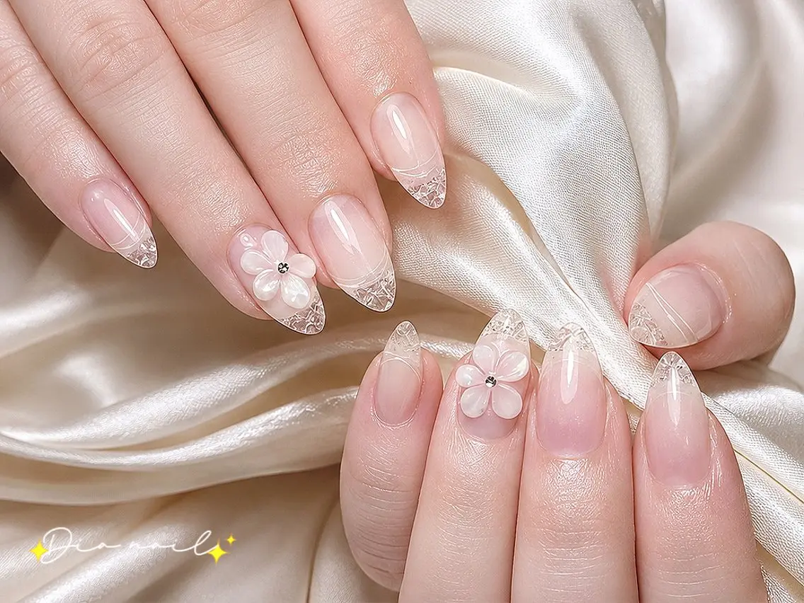 ネイル フットネイル 韓国ネイル レース マグネットネイル ニュアンスネイル ハンドネイル Dia nail サロンのネイルデザイン