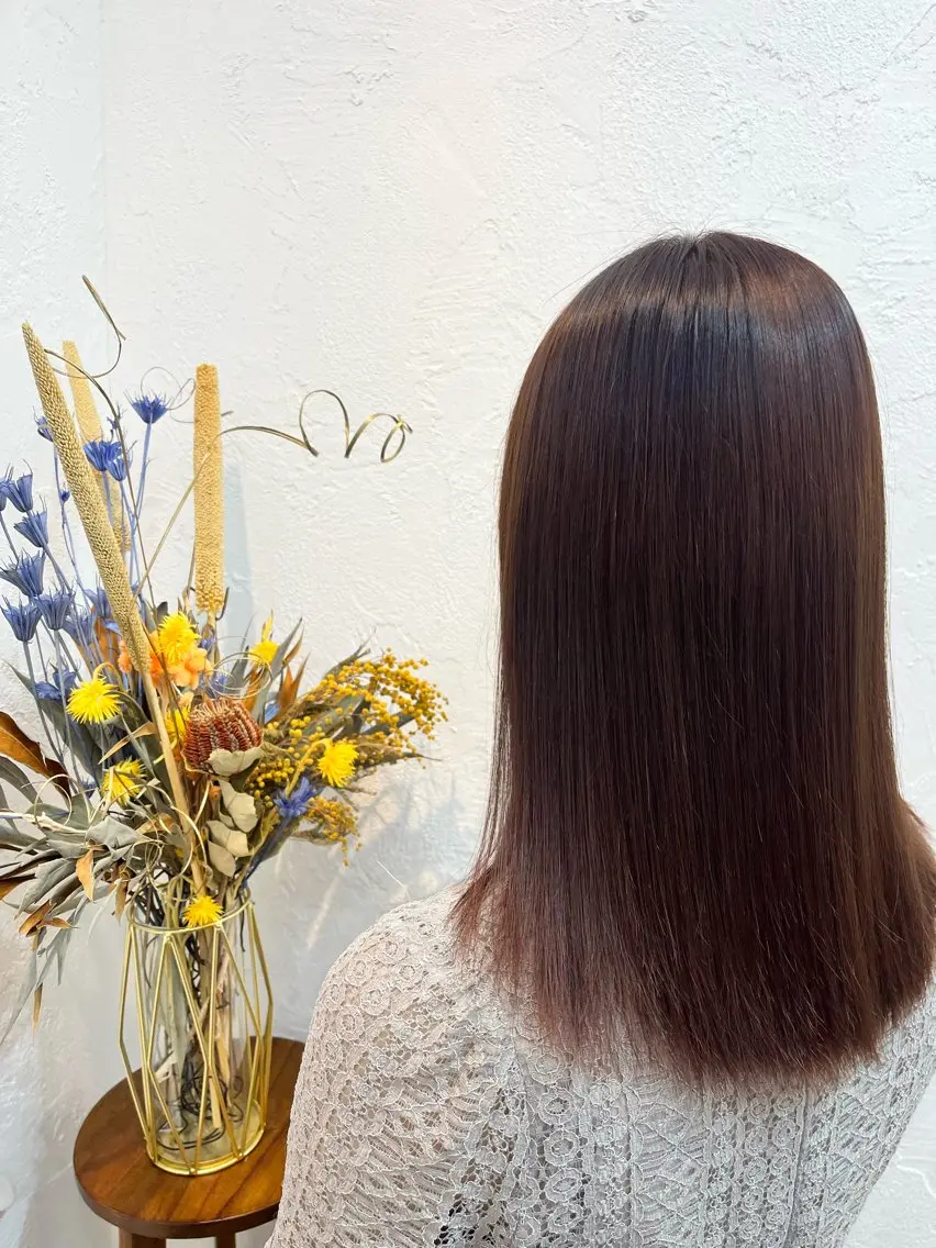 ミディアム カラー 新宿/髪質改善 艶カラー👶Renaのヘアスタイル