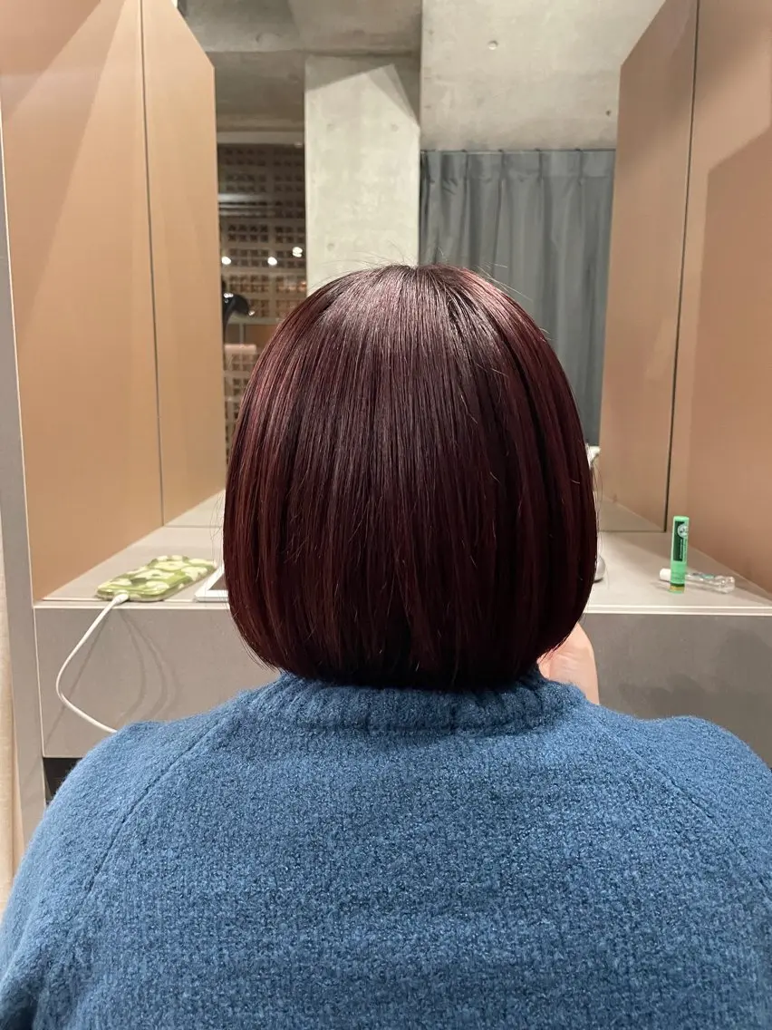 ミディアム カラー カット ヘアカラー トリートメント 表参道🌿赤み消し カラー/チナツのヘアスタイル