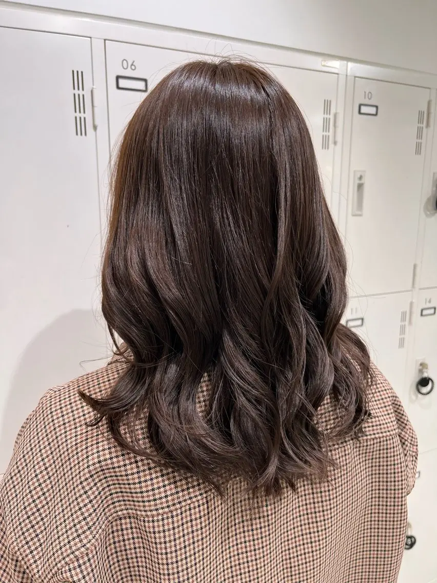 セミロング カラー 黒髪 ブルーカラー ブラウンカラー カット ヘアカラー トリートメント 【メンズ縮毛矯正/ Ryoka】のヘアスタイル