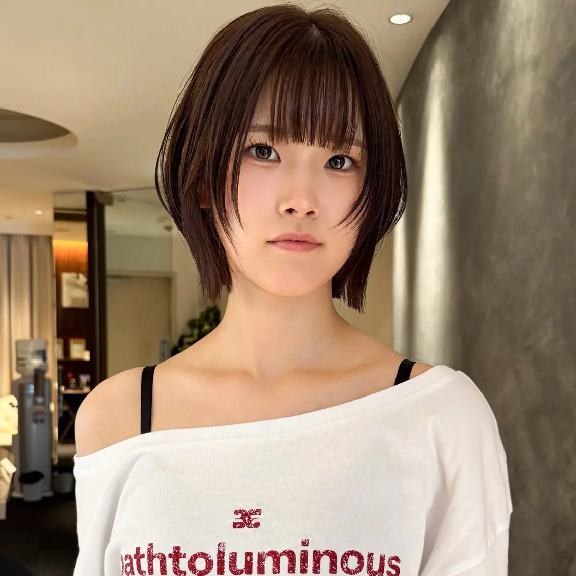ショート ボブレイヤー ボブ レイヤーカット ショートヘア モデル募集/山田蓮/ レイヤーボブのヘアスタイル