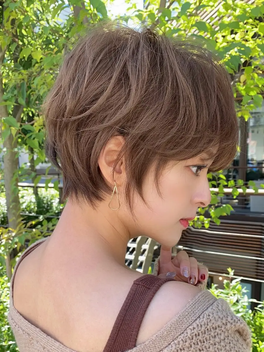 ショート カラー カット ヘアカラー トリートメント ボブ/レイヤーカット 縮毛矯正/コウキ新宿のヘアスタイル
