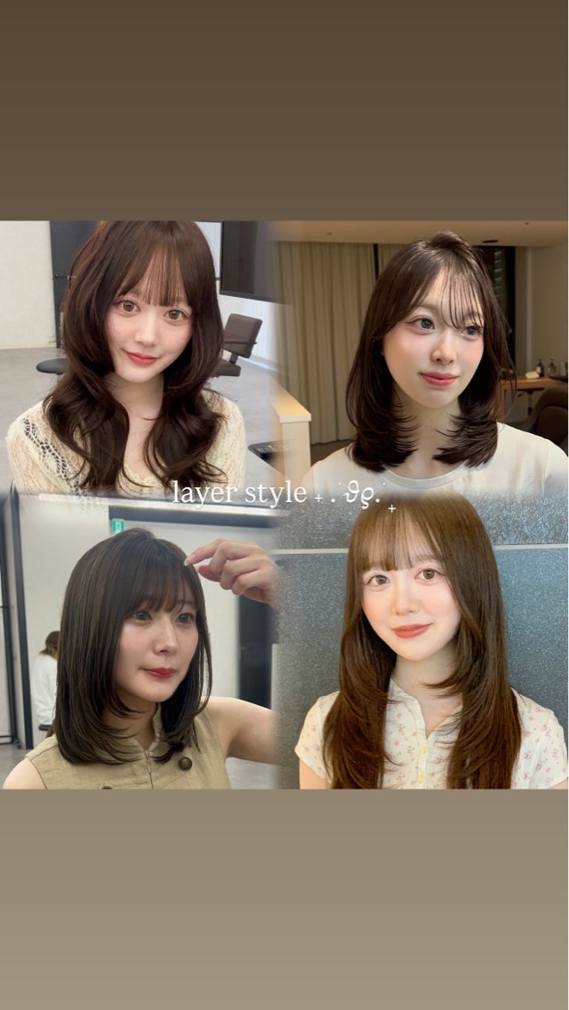 ミディアム カラー カット ヘアカラー トリートメント kokoro/ レイヤーstyle✭のヘアスタイル