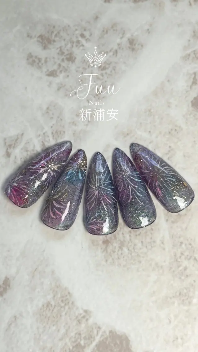 ネイル フラワーネイル フットネイル シンプルネイル ハンドネイル 犬のいるネイルサロン Fuu nailsのネイルデザイン