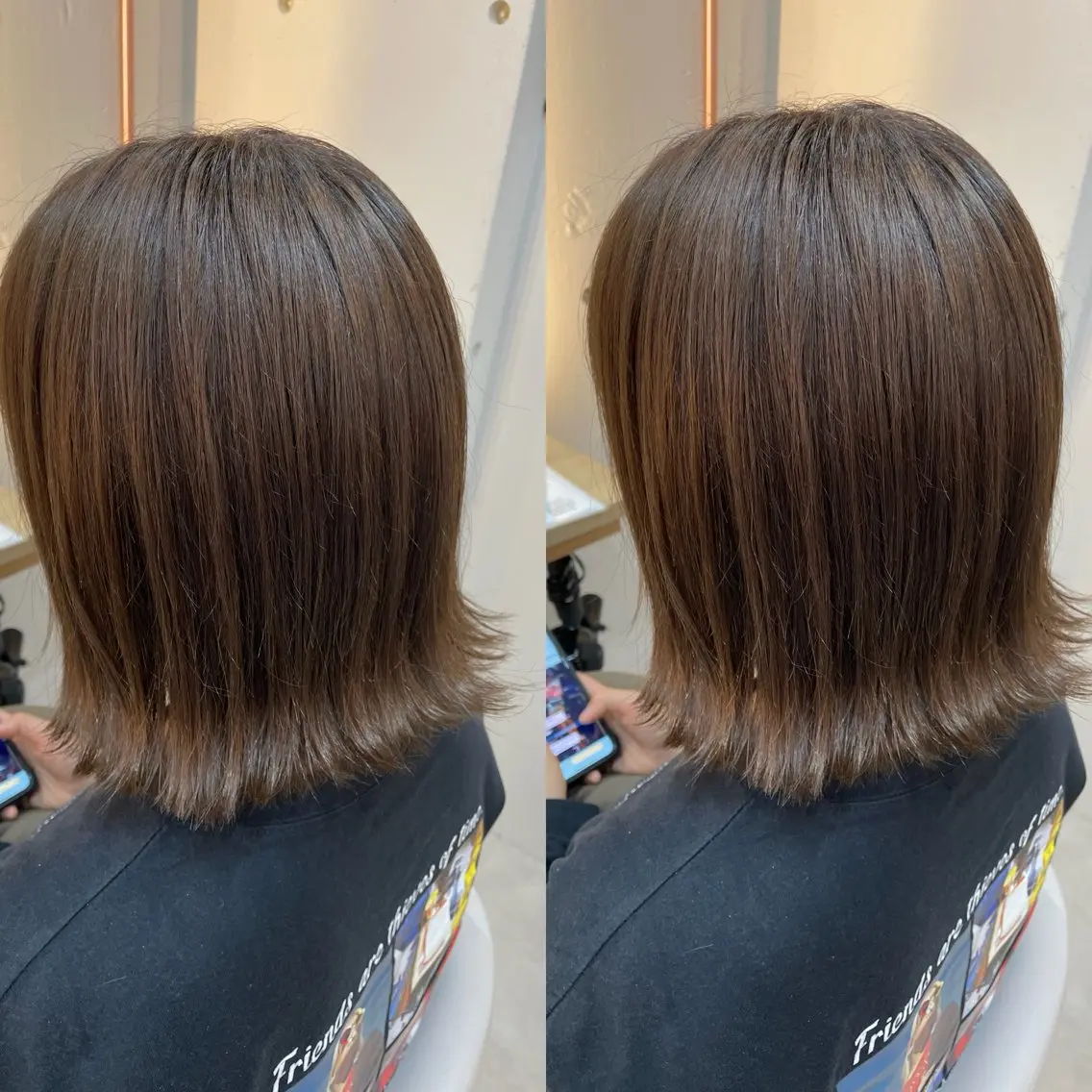 ショート カラー アッシュ 透明感カラー ボブ 外ハネヘア カット ヘアカラー トリートメント ヘアセット ブリーチ無しダブル カラー🦕まどかのヘアスタイル