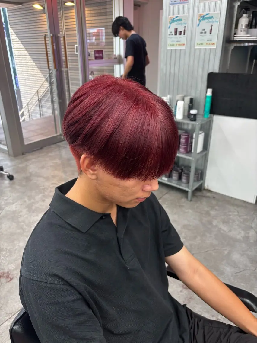 カラー メンズ カット ヘアカラー メンズ特化✨️ 韓国風パーマ🔥一八のヘアスタイル