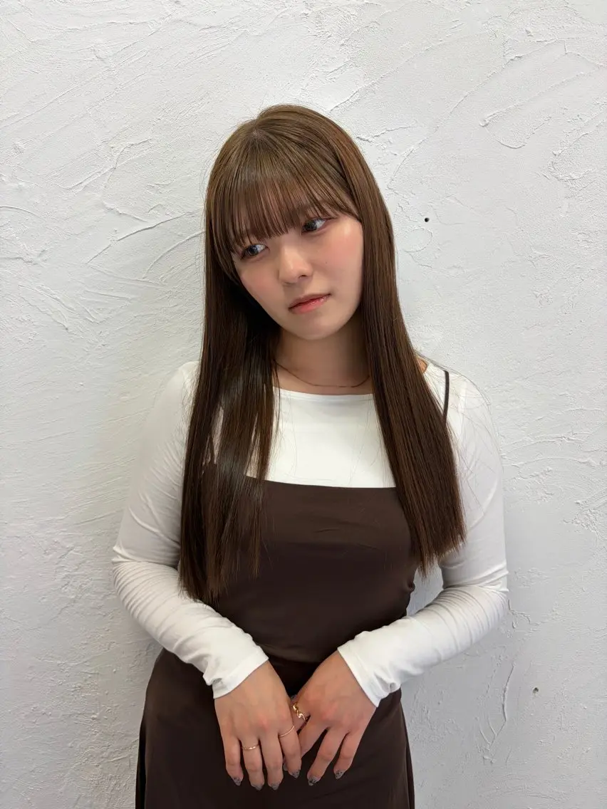 ロング カラー ベージュカラー カット ヘアカラー トリートメント 『SiLO』 rumiのヘアスタイル