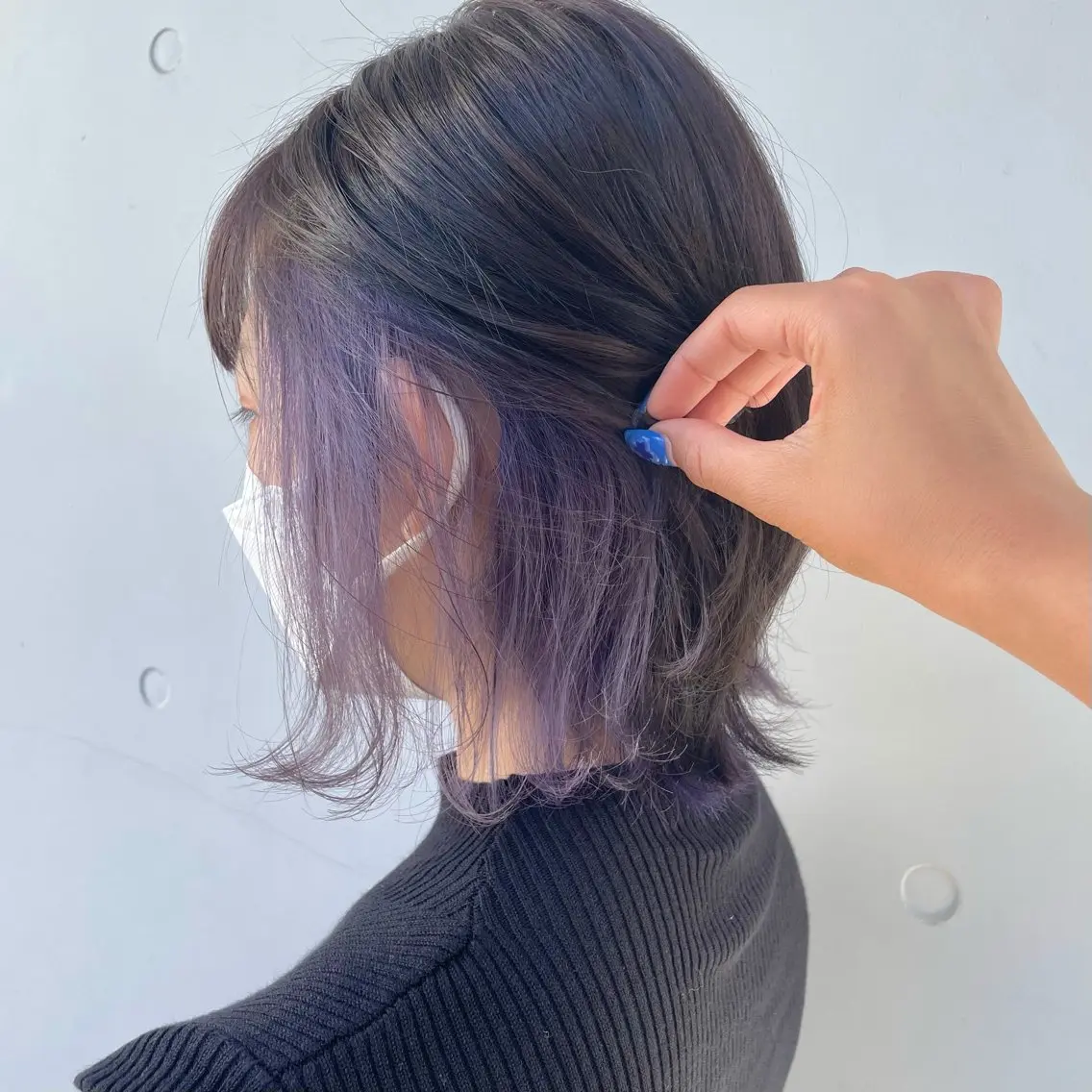 ショート カラー ダブルカラー イヤリングカラー ハイトーンカラー インナーカラー ラベンダーカラー カット ヘアカラー トリートメント もにか🌞原宿/渋谷 🌝ブリーチカラーのヘアスタイル