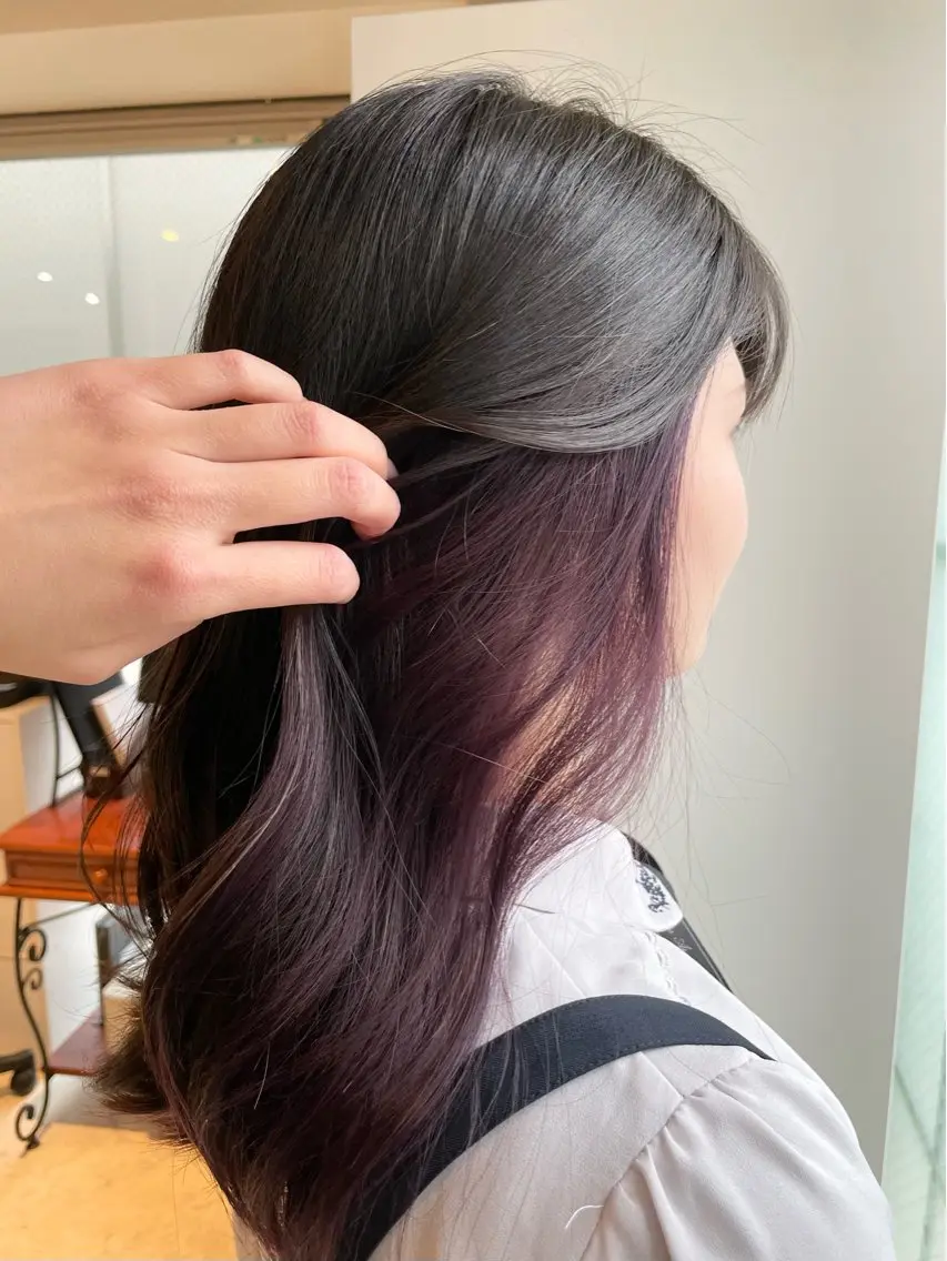 ロング カラー ブリーチ ラベンダーカラー ピンクカラー ピンクラベンダー aletta Rinaのヘアスタイル