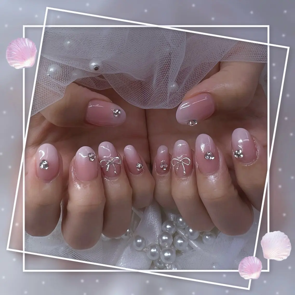 ネイル チークネイル ガーリー グラデーション マグネットネイル ピンク ハンドネイル ハンドケア Chill Nailsalonのネイルデザイン