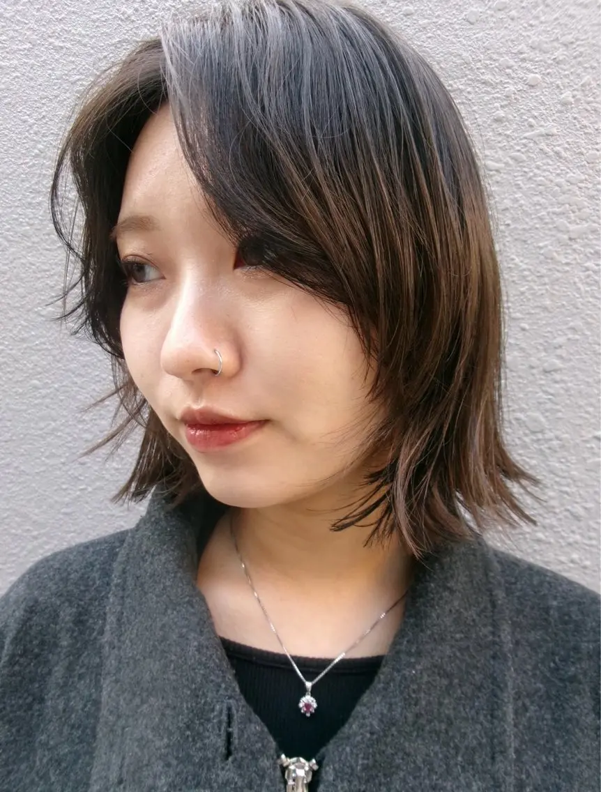 ショート ボブ くせ毛 カット OHASHI HANAMIのヘアスタイル