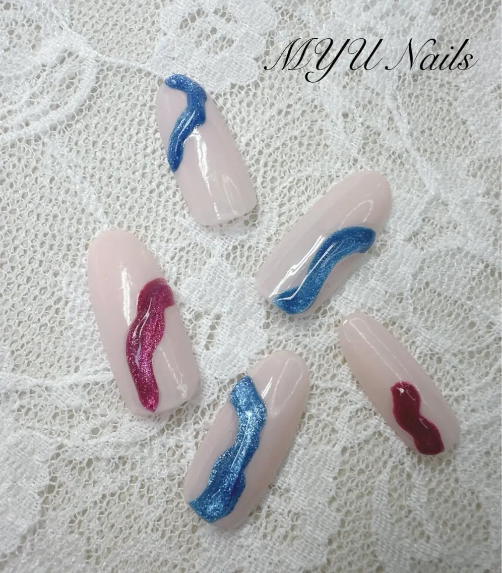 ネイル ジェルネイル 持ち込み パラジェル ニュアンスネイル🌈 MYU Nailsのネイルデザイン