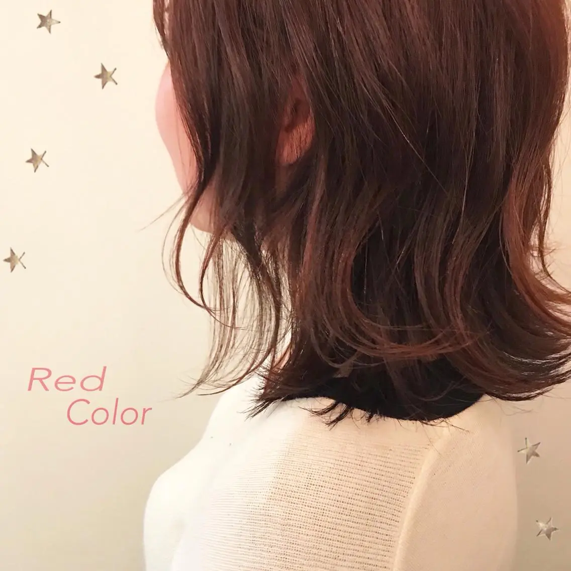 ミディアム カラー 市川 千夏のヘアスタイル