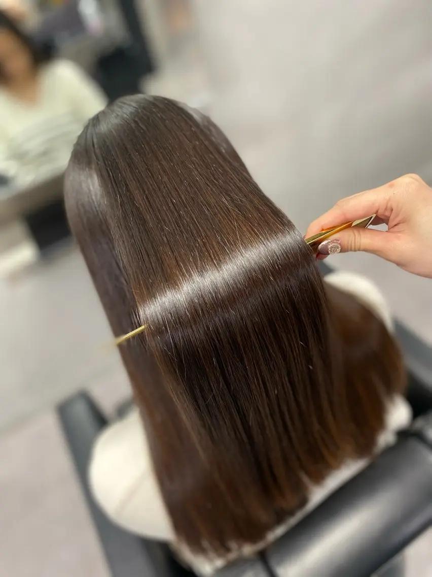 ロング カット 縮毛矯正 トリートメント 艶髪/縮毛矯正 🫧辻野海羽のヘアスタイル