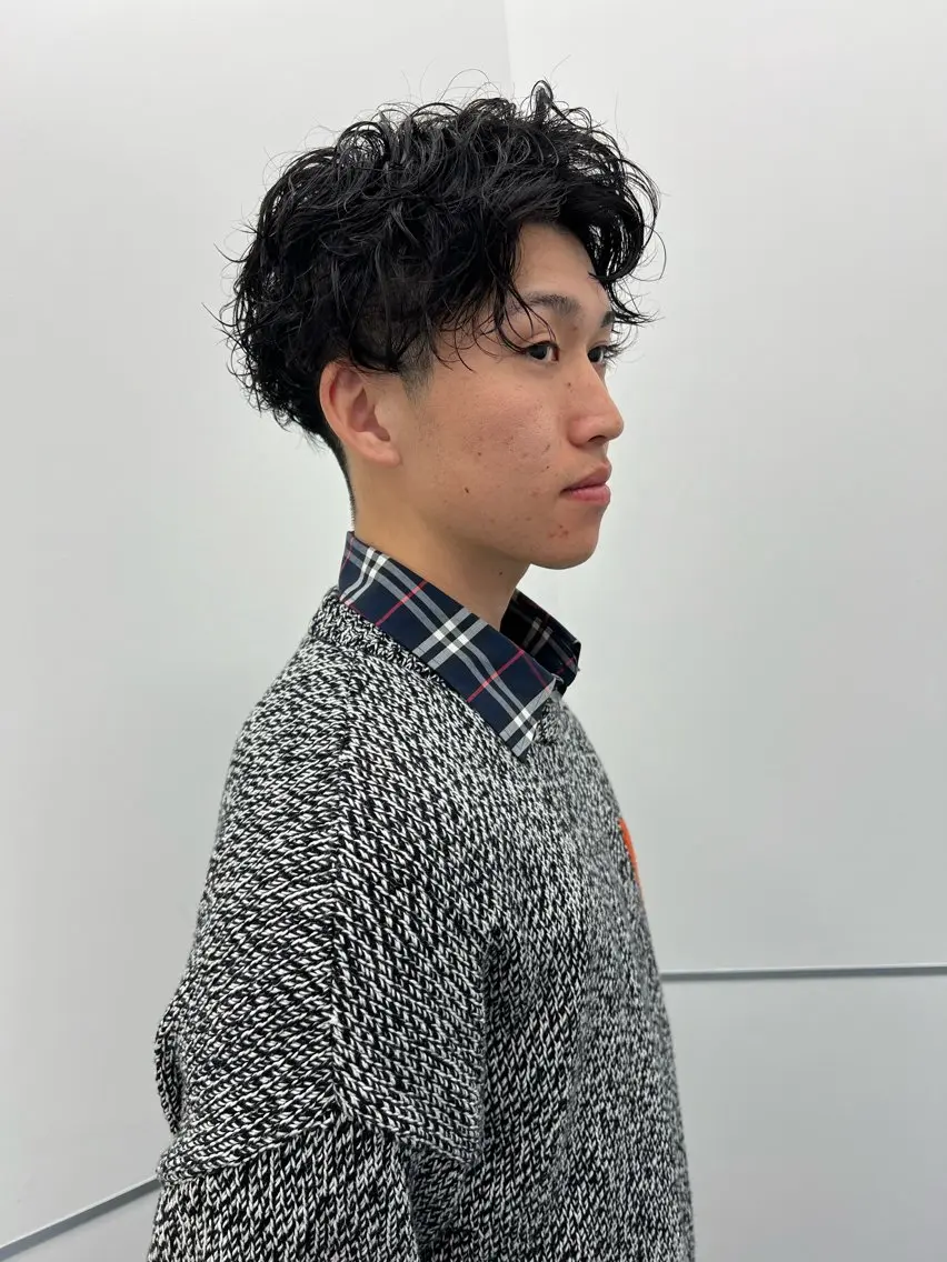 ショート パーマ メンズ メンズパーマ カット パーマ トリートメント 🉐メンズヘア特化 men's/ケンイチのヘアスタイル
