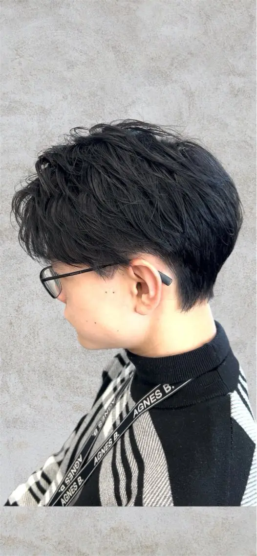 ショート メンズ レイヤーカット 札幌栄町メンズパーマ 近藤かなたのヘアスタイル