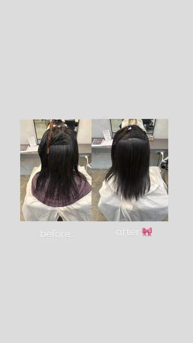セミロング 縮毛矯正 可愛いstyling おしえます♡🌸冬桜のヘアスタイル